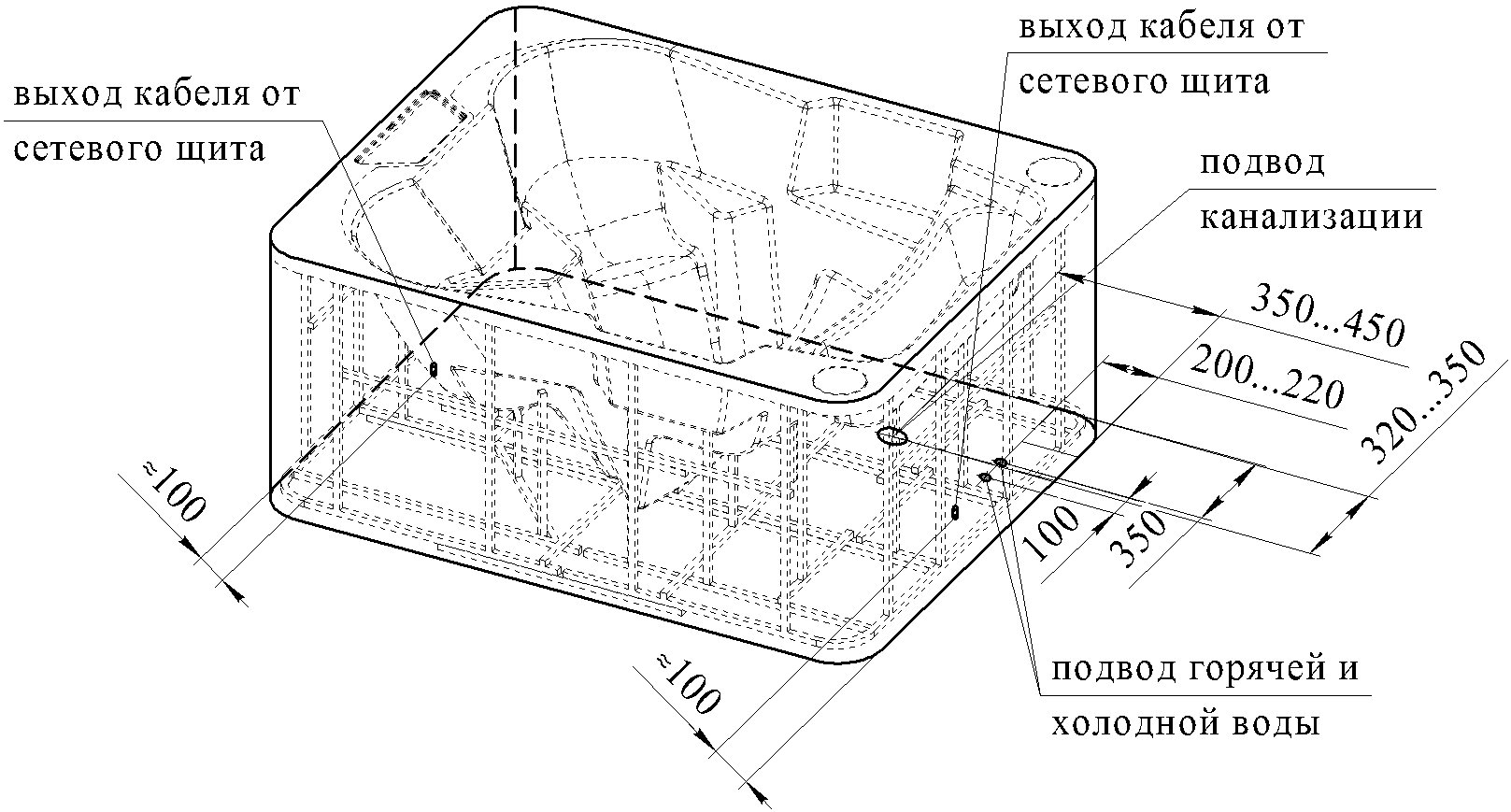 Бассейн Radomir Колизей 250x200 купить в Москве Радомир-Мск.Ру